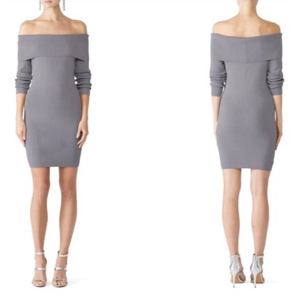 RTR Stylestalker Grey Vans Knit Off the Shoulder Dress size XS - Picture 1 of 8